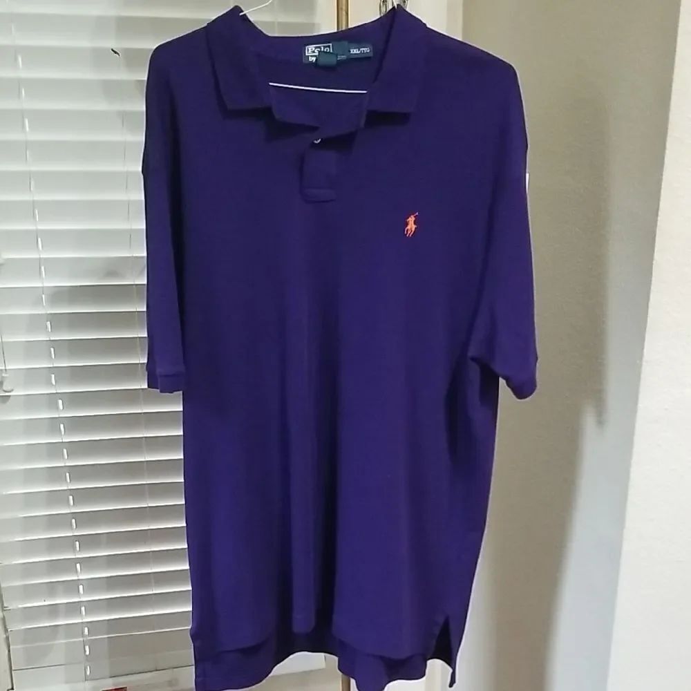 Polo by Ralph Lauren Vintage Short Sleeve Violet Polo Shirt Logo Casual Size XXL